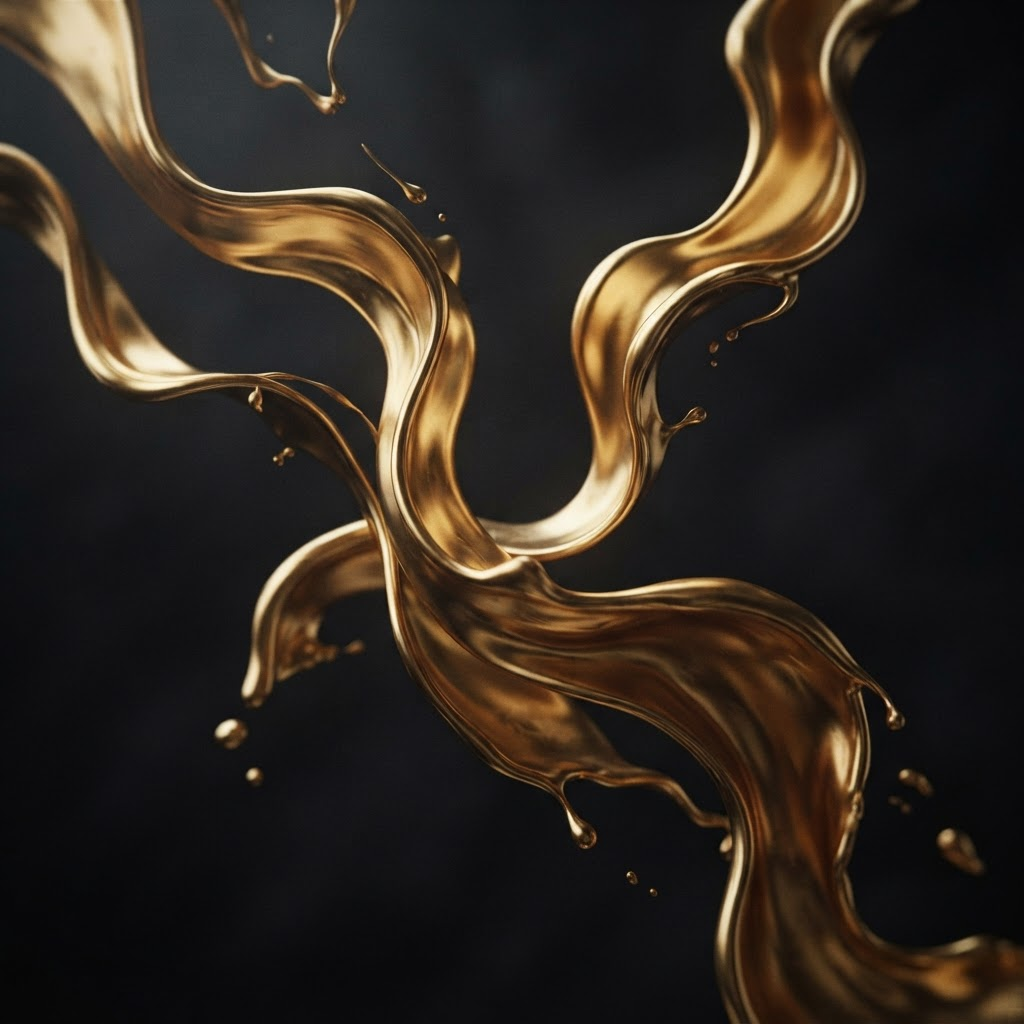 Abstract golden editorial architecture